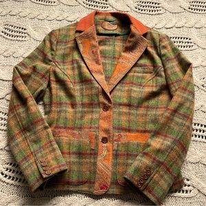 Women’s plaid ETRO Vintage Milano Plaid Blazer Wool